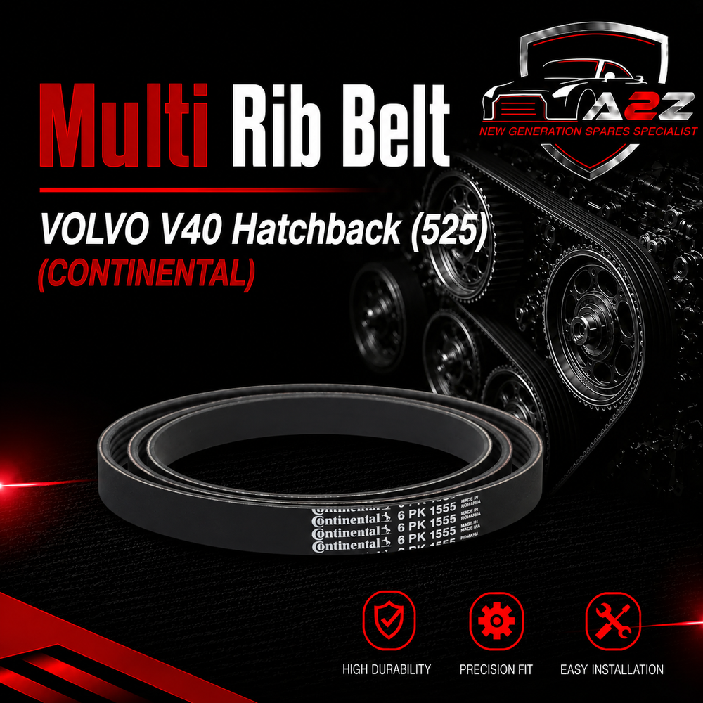 Multi Rib Belt 6PK1555 3473198 Compatible With VOLVO V40 Hatchback (525) (CONTINENTAL)