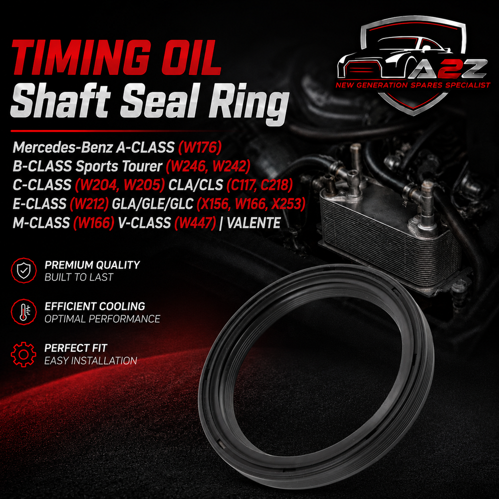 TIMING OIL Shaft Seal Ring 742.950 68089211AA Compatible With Mercedes-Benz A-CLASS (W176) B-CLASS Sports Tourer (W246, W242) C-CLASS (W204, W205) CLA/CLS (C117, C218) E-CLASS (W212) GLA/GLE/GLC (X156, W166, X253) M-CLASS (W166) V-CLASS (W447) | VALENTE