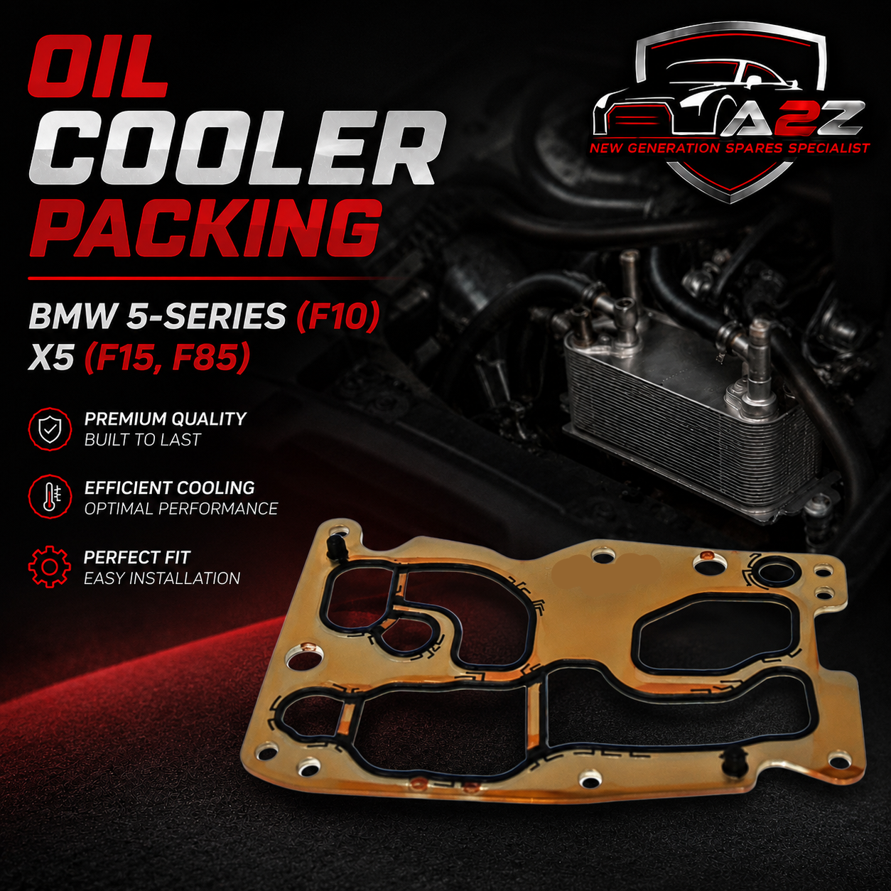OIL COOLER PACKING 549.303 11428507621 Compatible With BMW 5-SERIES (F10) X5 (F15, F85)