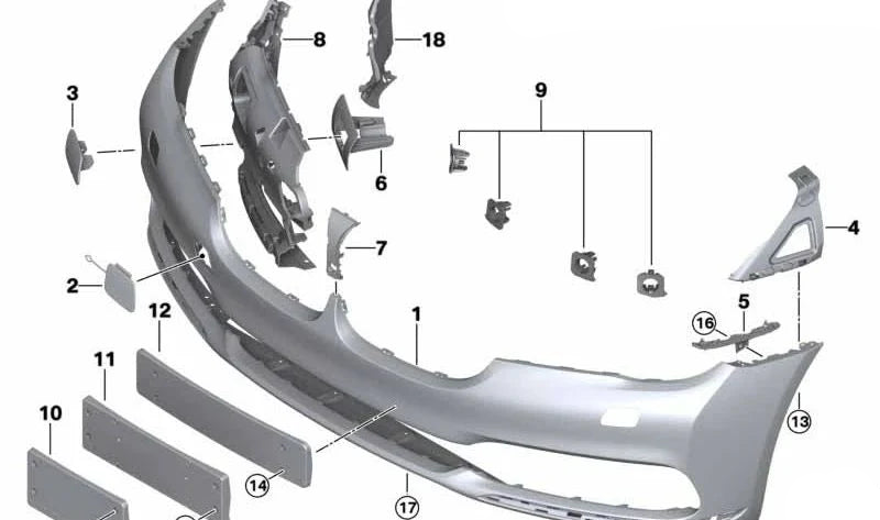Front Bumper 51117402811 Compatible With BMW G12 (2016-18)