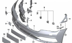 Front Bumper 51117402811 Compatible With BMW G12 (2016-18)