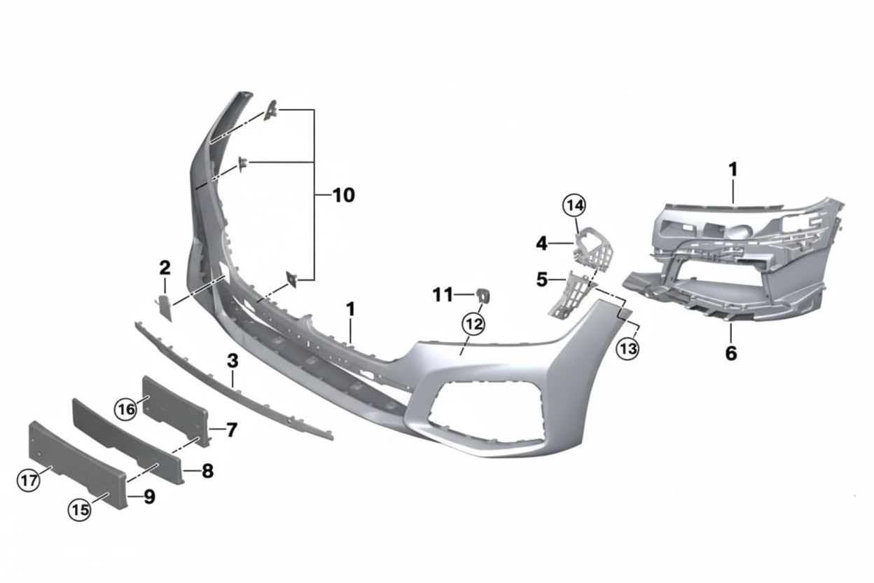 Front Bumper 51118745834 Compatible With BMW G12 (2019-22)