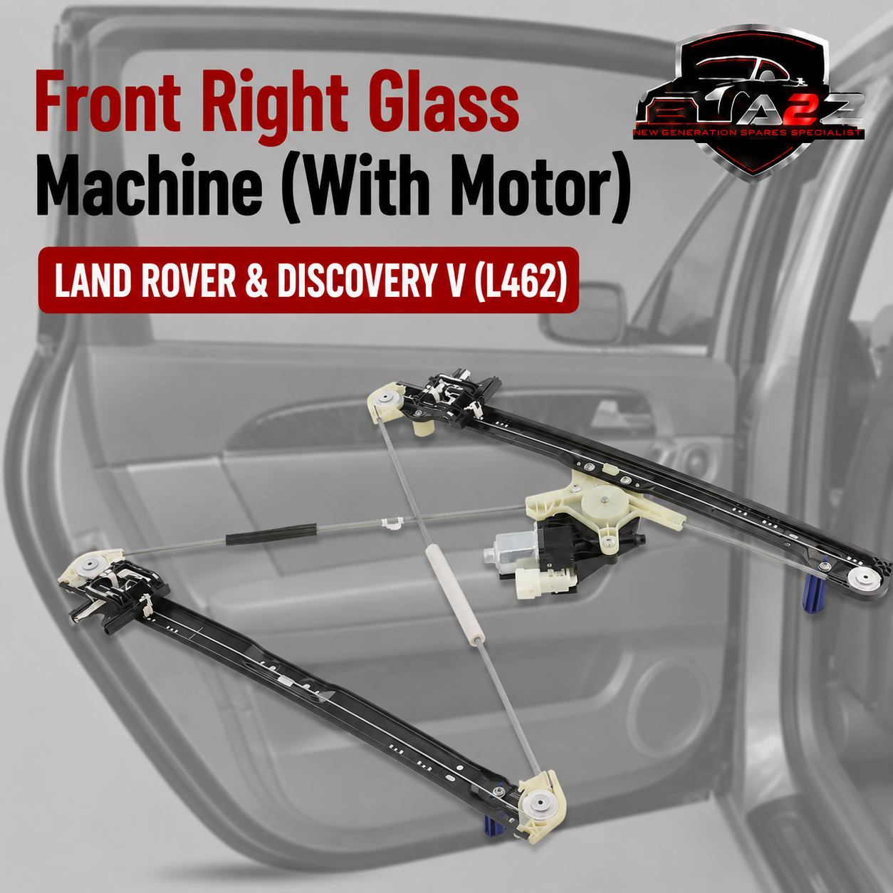 Front Right Glass Machine (With Motor) LR083210 & LR153953 Compatible With LAND ROVER & DISCOVERY V (L462)