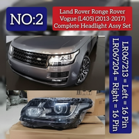 Complete Headlight Assy Right LR067204 & Left LR067213 Compatible With RANGE ROVER IV (L405)  (2012-21)Tag No.02