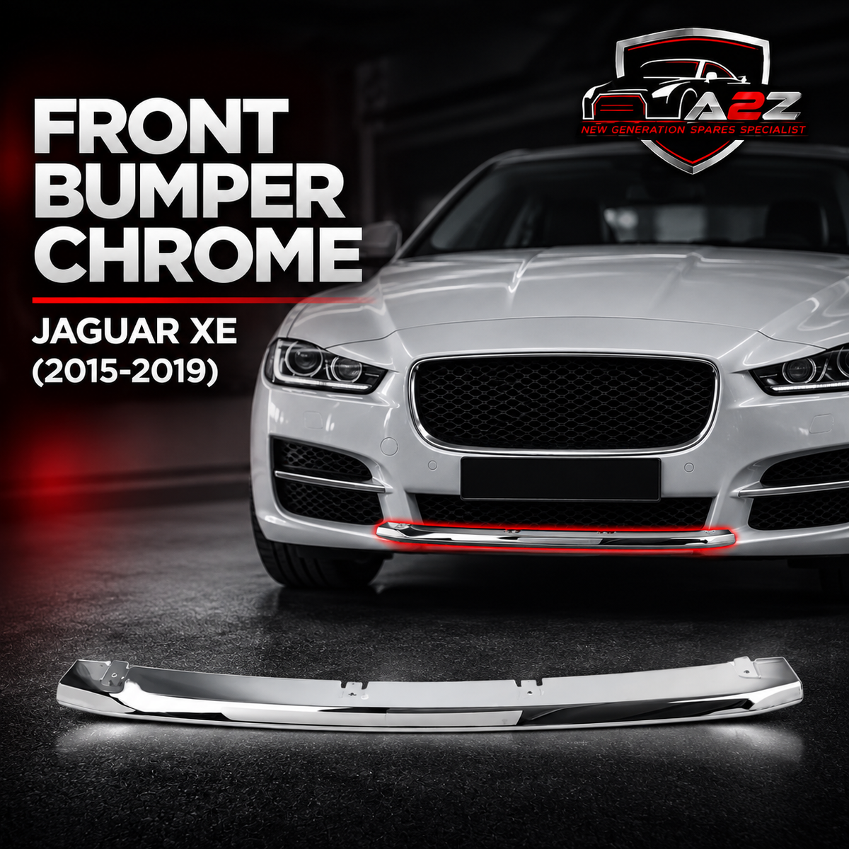 Front Bumper Chrome T4N20705 Compatible With Jaguar XE (2015-2019) Tag No.30
