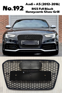 RS5 Full Black Honeycomb Show Grill Compatible With Audi = A5 (2012-16) Tag No.192