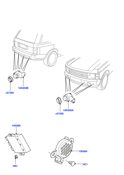 Parking Distance Control Sensors LR011602 For LAND ROVER RANGE ROVER III L322 Tag-PS-06