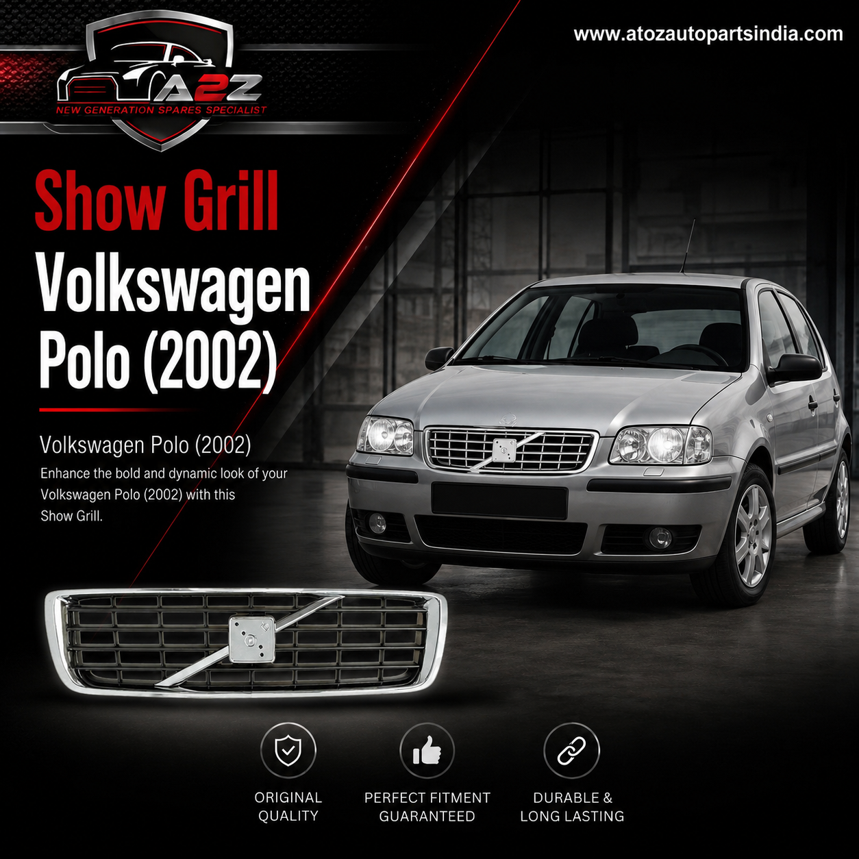 Show Grill 30796023 Compatible With Volvo S80 (2007-16)