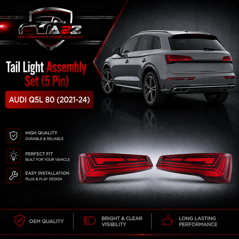 Tail Light Assembly Set (5 Pin) Left 80A945075B & Right 80A945076B Compatible With Audi Q5L 80 (2021-24) Tag NO.175