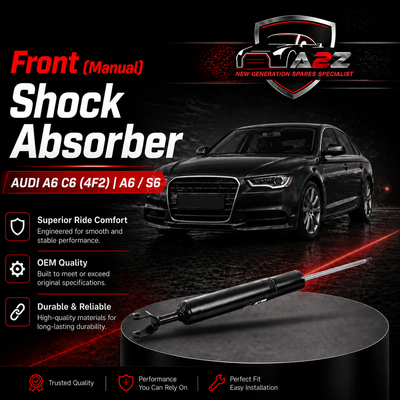 Front (Left & Right Same) Shock Absorber 4F0413031AR Compatible With AUDI A6 C6 (4F2) | A6 / S6 (1 Set)