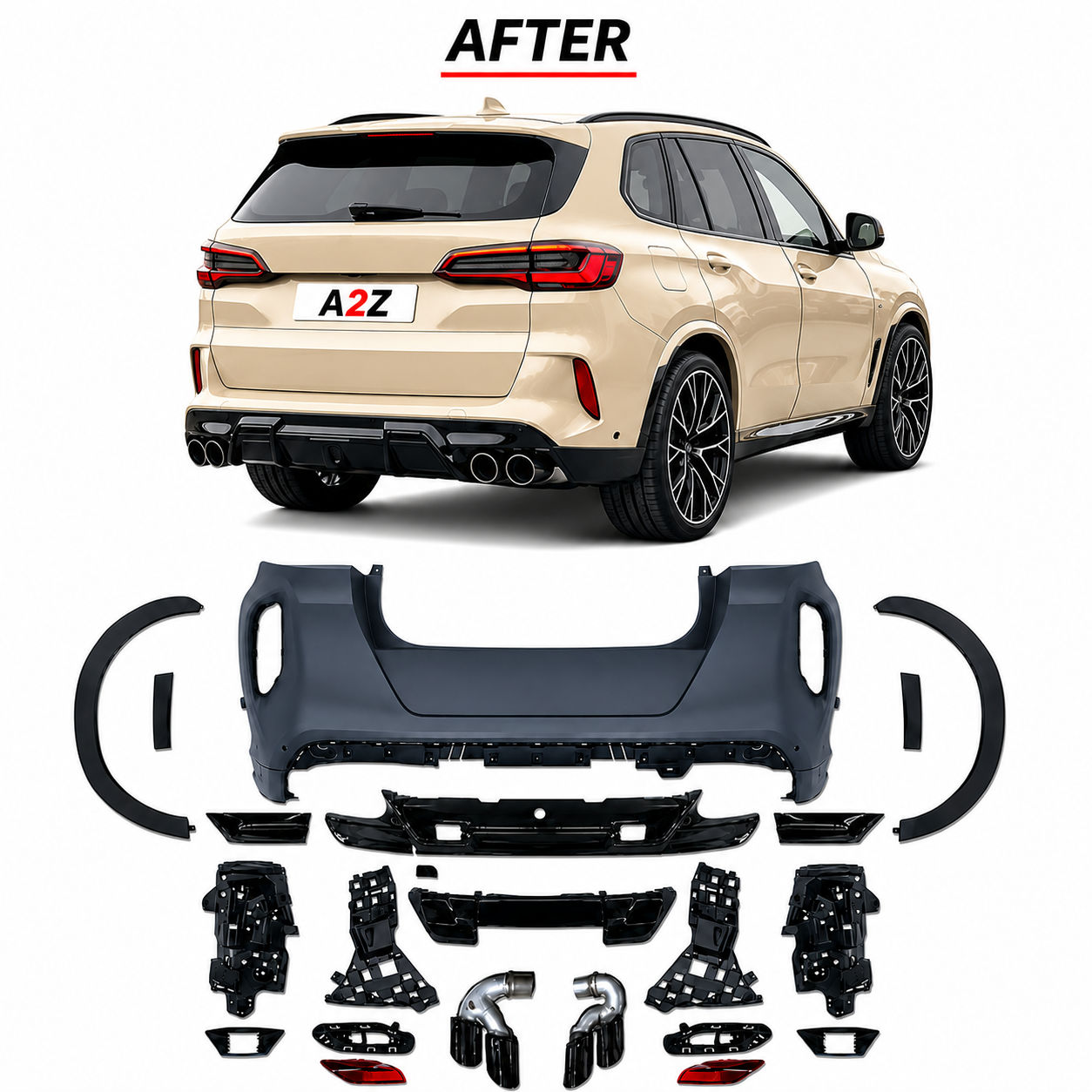 Rear Bumper Body Kit Compatible With BMW X5 G05 (2019-2022)  Upgrade To M Sport Mp M Performance X5m (Shipping Cost Not Included In Price)