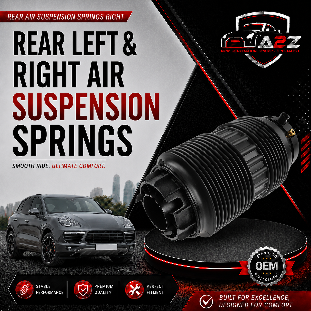 Rear Left & Right Air Suspension Springs 97033353317 97033353316 97033353313 97033353311 97033353333 Compatible With PORSCHE PANAMERA (970) (2009-16)