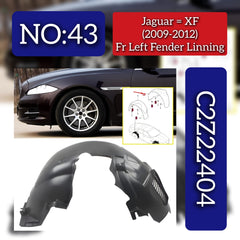 Front Left Fender Liner C2Z22404 Compatible With Jaguar XF (2009-2012) Tag No.43