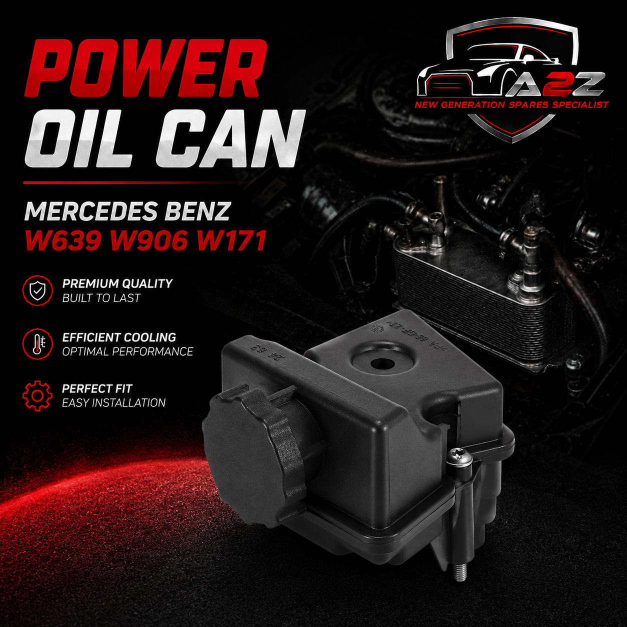Power Oil Can 0004602483 Compatible With Mercedes Benz W639 W906 W171