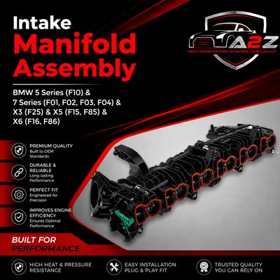 Intake Manifold Assembly 11617807991 Compatible With BMW 5 Series (F10) & 7 Series (F01, F02, F03, F04) & X3 (F25)  & X5 (F15, F85) & X6 (F16, F86)