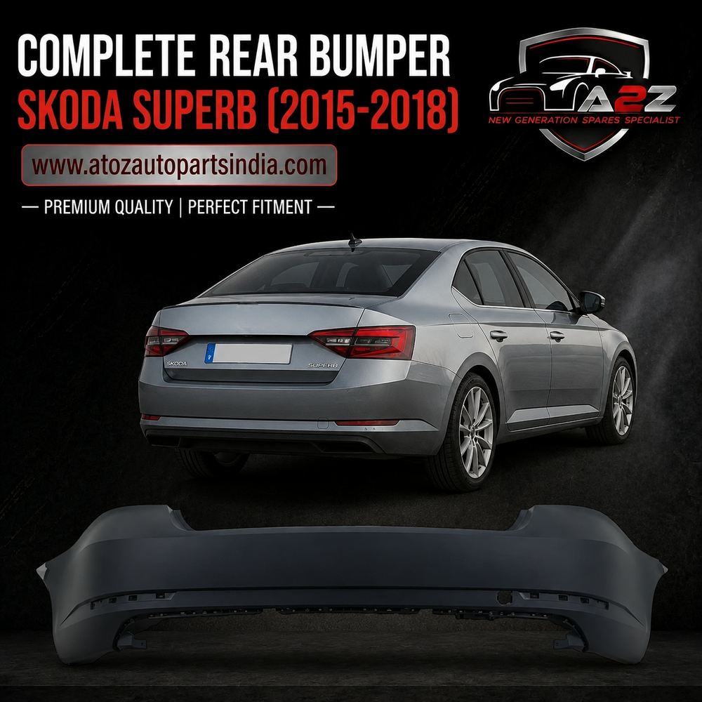 Complete Rear Bumper 3V5807421 Compatible With Skoda Superb (2015-2018) Tag No.703