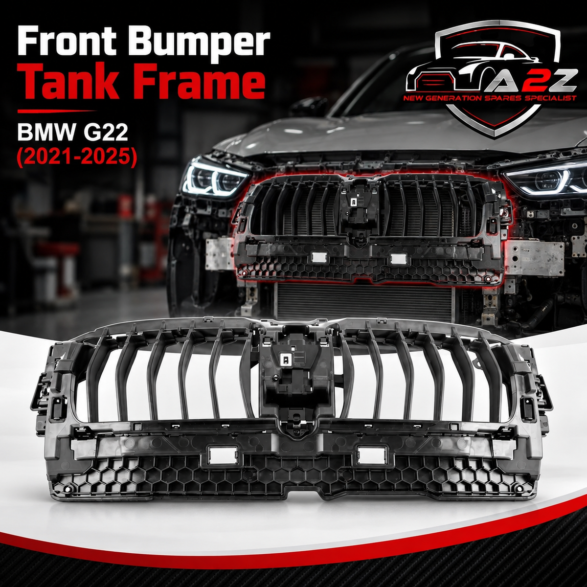 Front Bumper Tank Frame 51745A1E914B Compatible With BMW G22 (2021-2025)