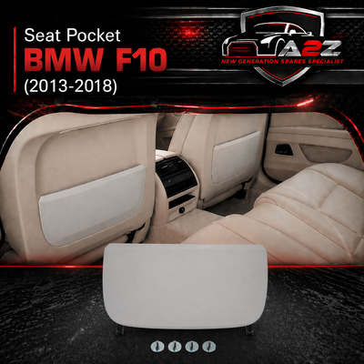 Oyster Seat Storage Pocket Cover 52107319049 Compatible With BMW 5 Series F10 T-2(L-Type Fitting)