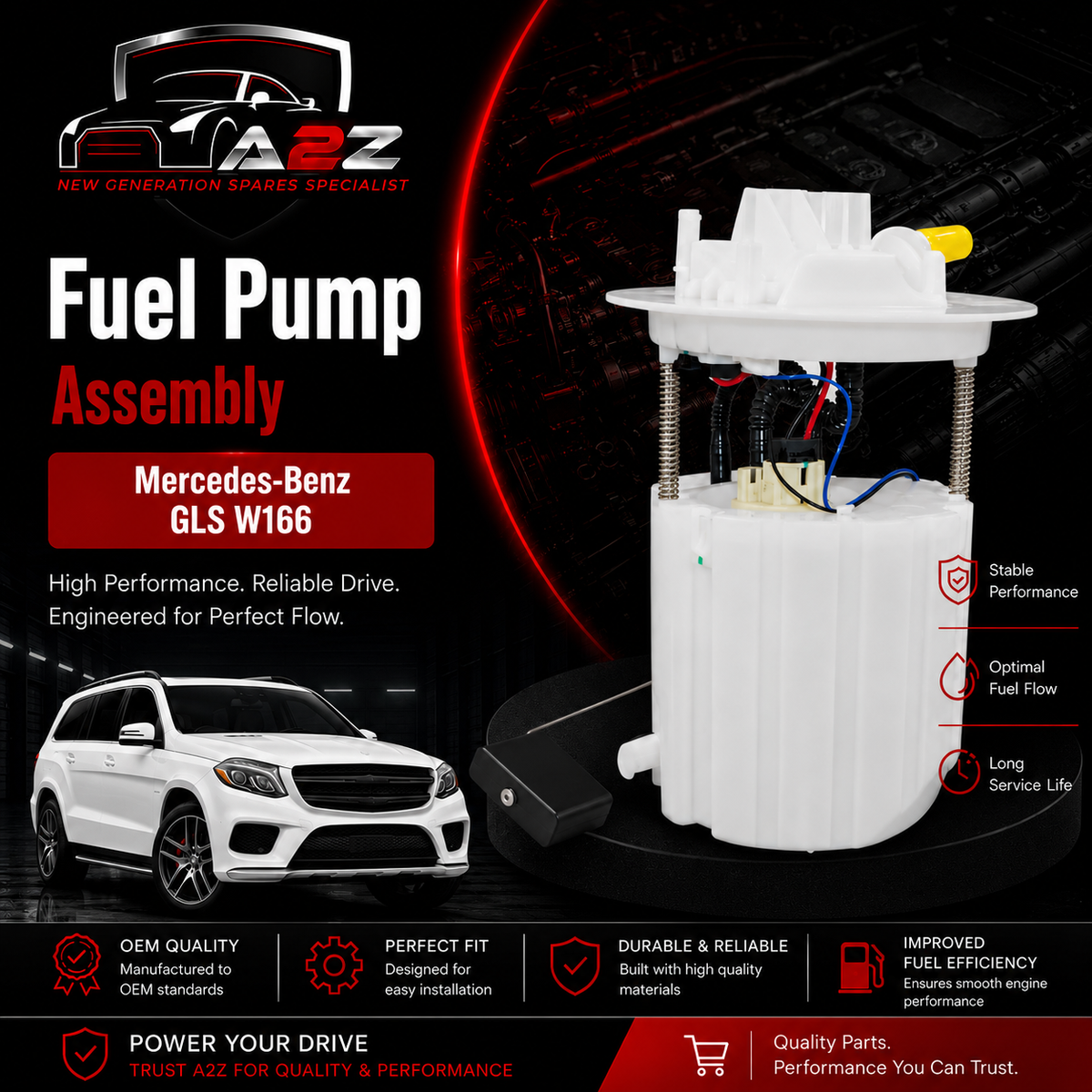 Fuel Pump Assembly 1664702594 166540041764 A1664702594 A1665400417 A166540041764 Compatible With Mercedes-Benz GLS W166 Tag No.08