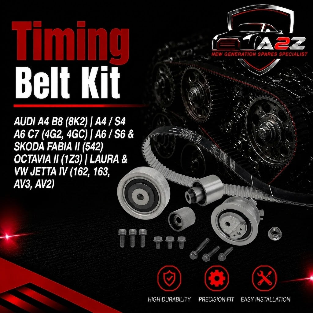 Timing Belt Kit KTB788 03L198119B 03L198119C 03L198119D Compatible With AUDI A4 B8 (8K2) | A4 / S4 A6 C7 (4G2, 4GC) | A6 / S6 & SKODA FABIA II (542) OCTAVIA II (1Z3) | LAURA & VW JETTA IV (162, 163, AV3, AV2) (DAYCO)