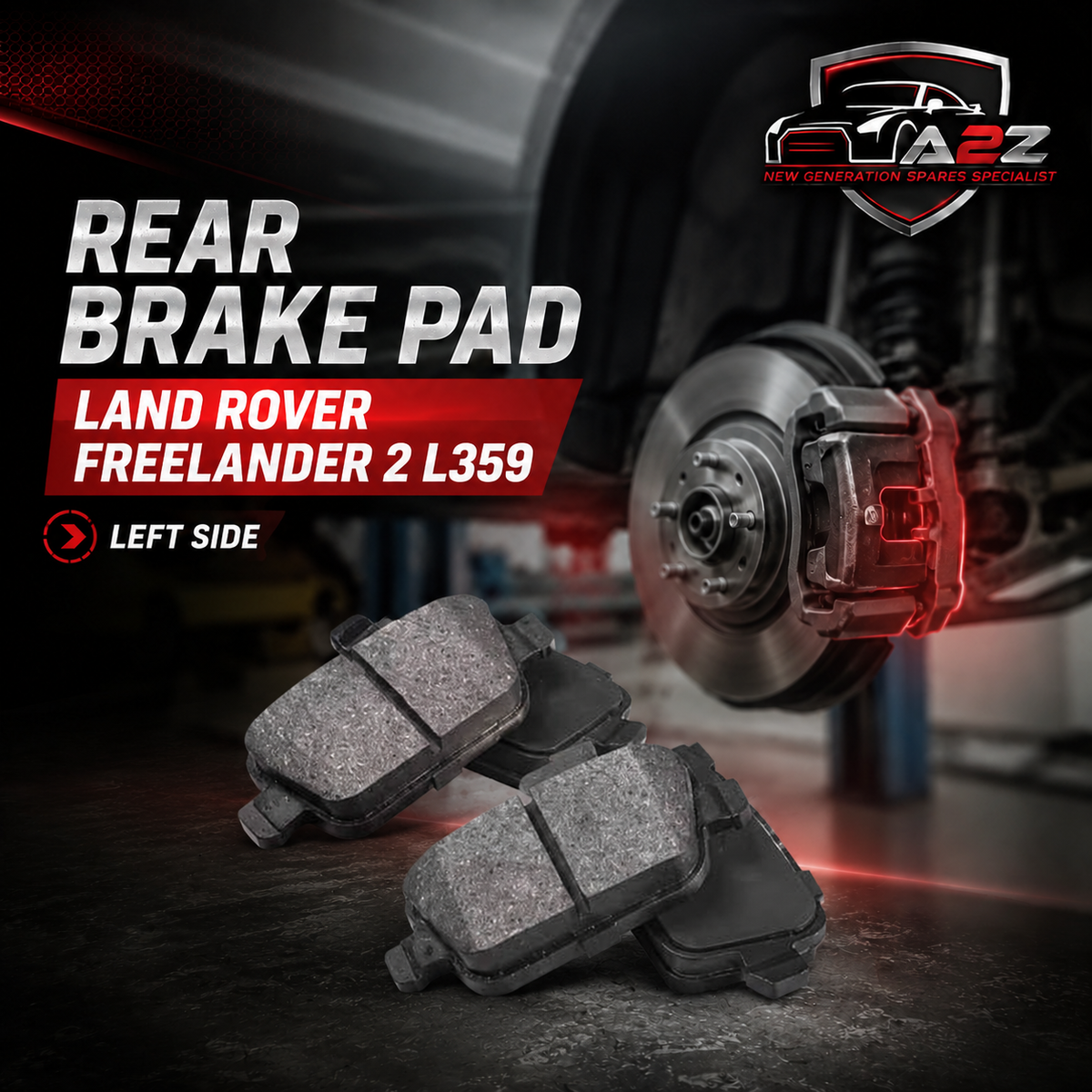 Rear Brake Pad LR023888 2453701 P44016 Compatible With LAND ROVER FREELANDER 2 L359 | LR2