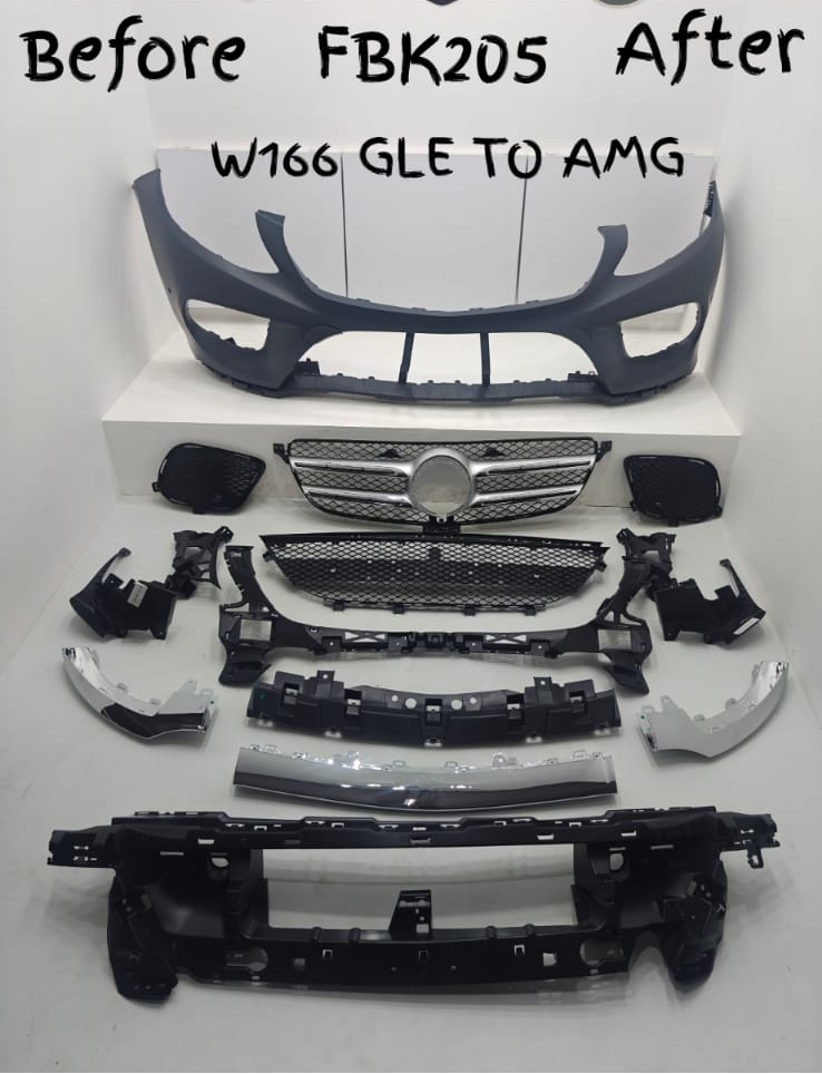 Front Bumper Kit Compatible With Mercedes Benz W166 GLE Upgrade To Mercedes Benz AMG (2016-2019) Tag No.FBK.205 (Shipping Cost Not Included In Price)