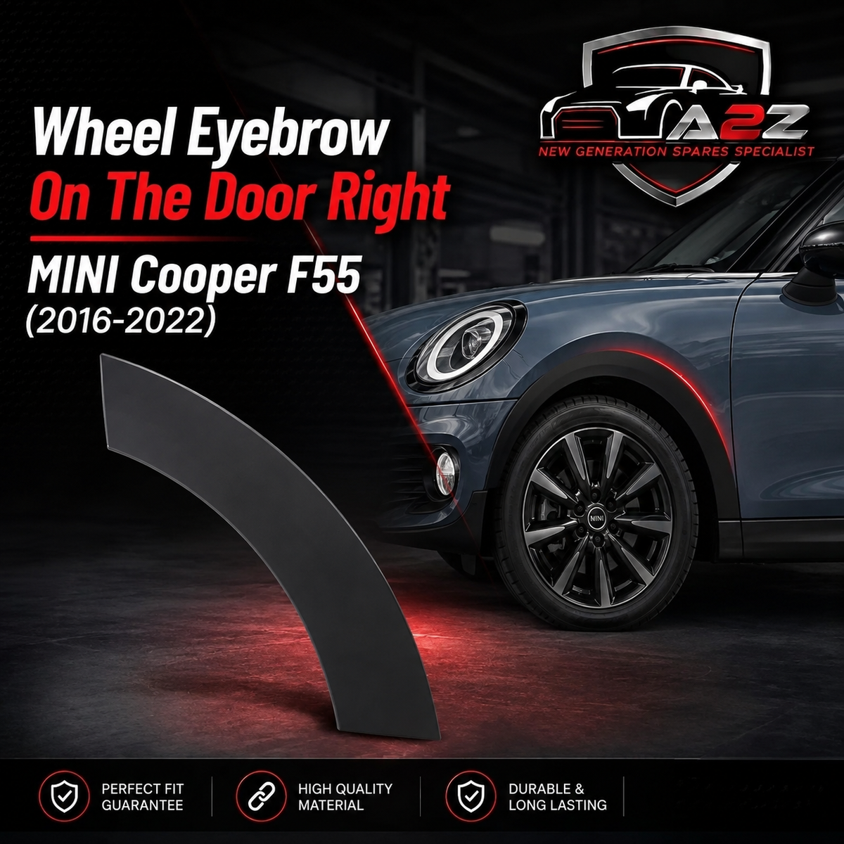 Wheel Eyebrow  On The Door Right 51777329032 Compatible With MINI (F55) | MINI / COOPER Tag No.130