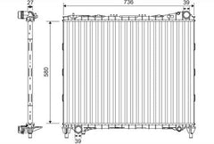 Radiator LR034553 Compatible with  LAND ROVER RANGE ROVER IV (L405) &  RANGE ROVER SPORT II (L494)