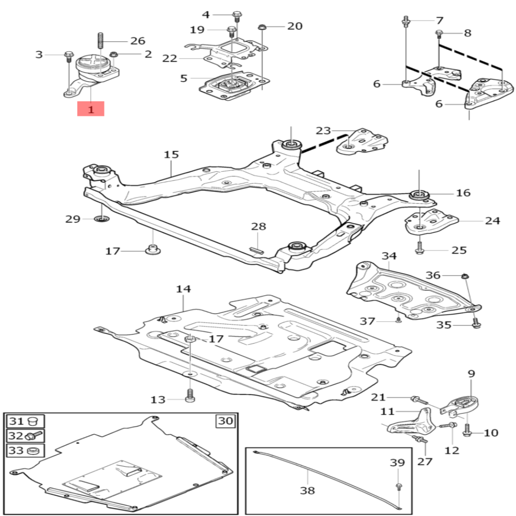Right Engine Mount 31262708 Compatible With VOLVO XC60 S80 V60 V70 S80 PETROL