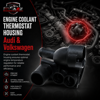 Engine Coolant Thermostat Housing 022121117C Compatible With Audi & Volkswagen Tag No.60