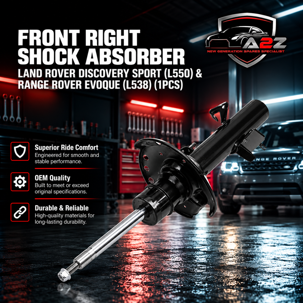 Front Right Shock Absorber LR060804 Compatible With LAND ROVER DISCOVERY SPORT (L550) & RANGE ROVER EVOQUE (L538) (1PCS)