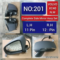 Mirror Assembly Electric Folding/Turn Signal Complete Door wing Mirror Left (11 Pin) & Right (12 Pin) Compatible With VOLVO XC40 2020 Tag-SMA-201