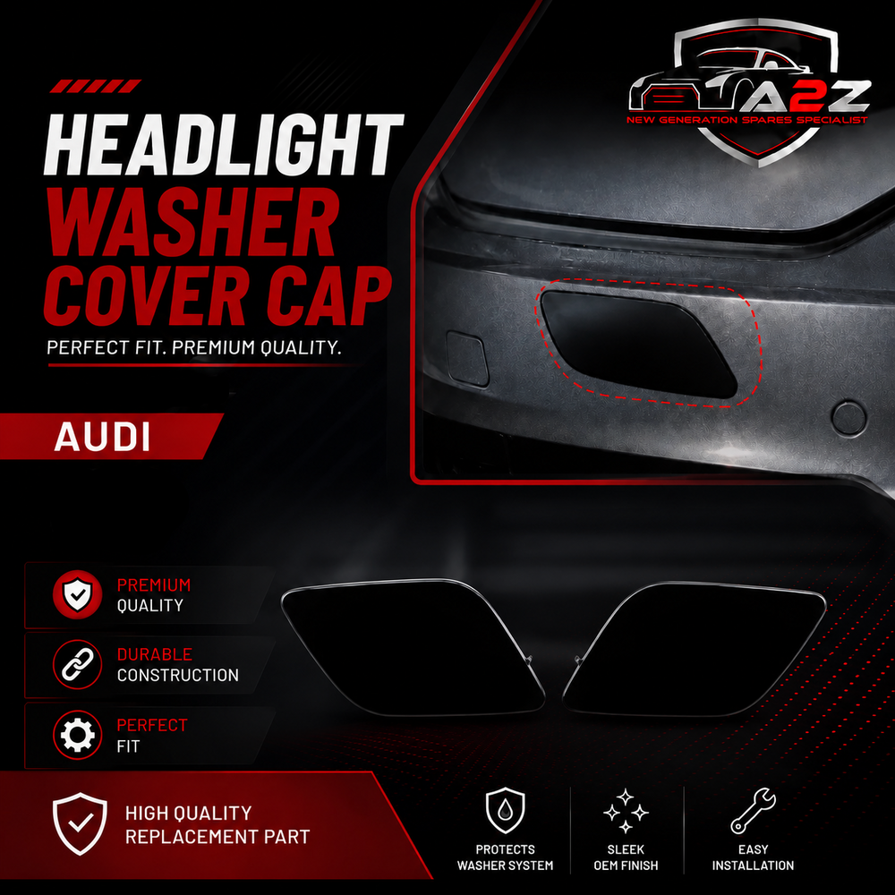 Headlight Washer Cover Cap Left 4F0955275 Right 4F0955276 Compatible With AUDI A6 C6 (2005-2008)