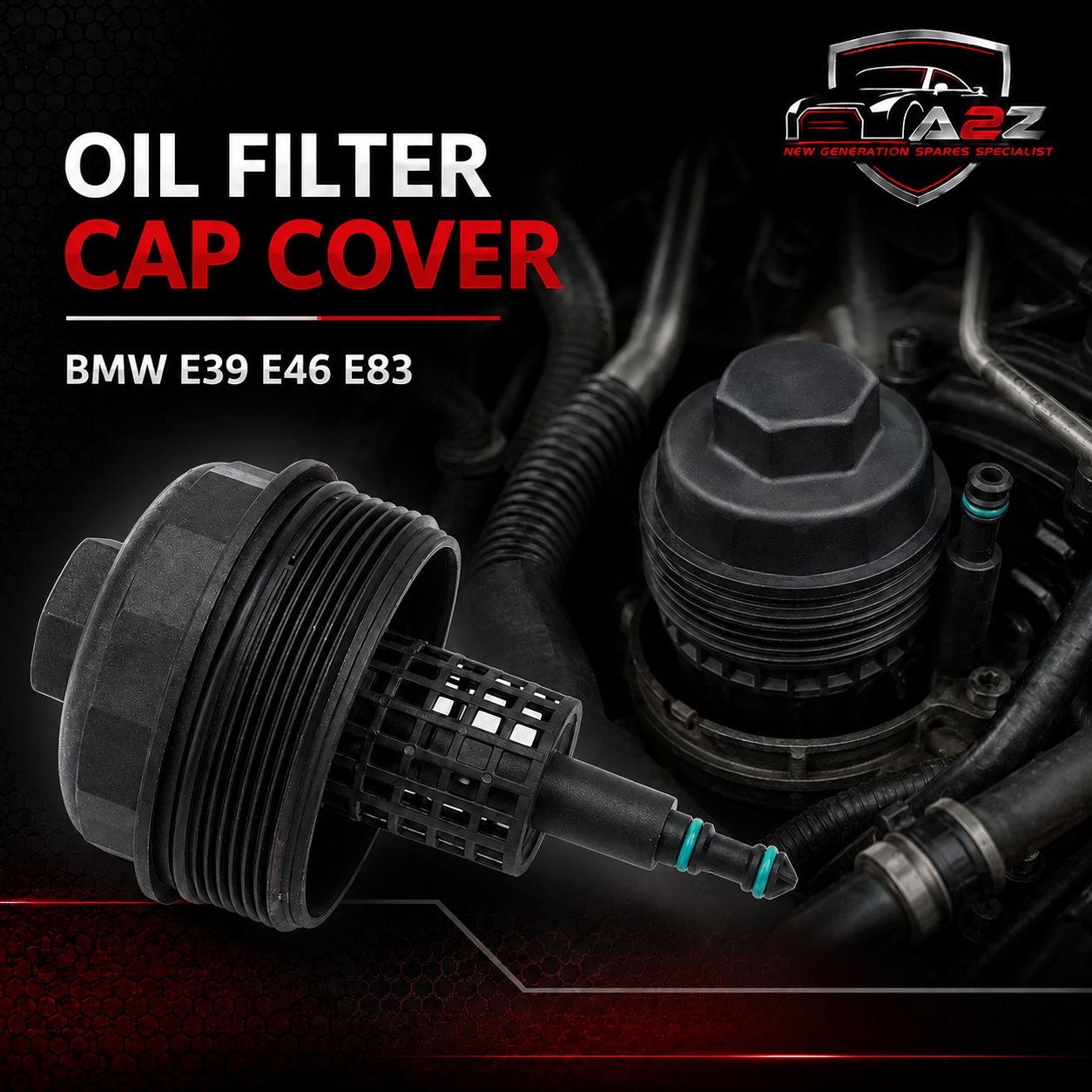 Oil Filter Cap Cover 11421744000 Compatible With BMW E39 E46 E83