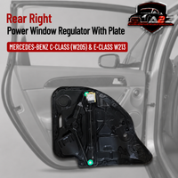 Rear Right Power Window Regulator With Plate 2057308001 2137306805 Compatible with MERCEDES-BENZ C-CLASS (W205) & E-CLASS W213