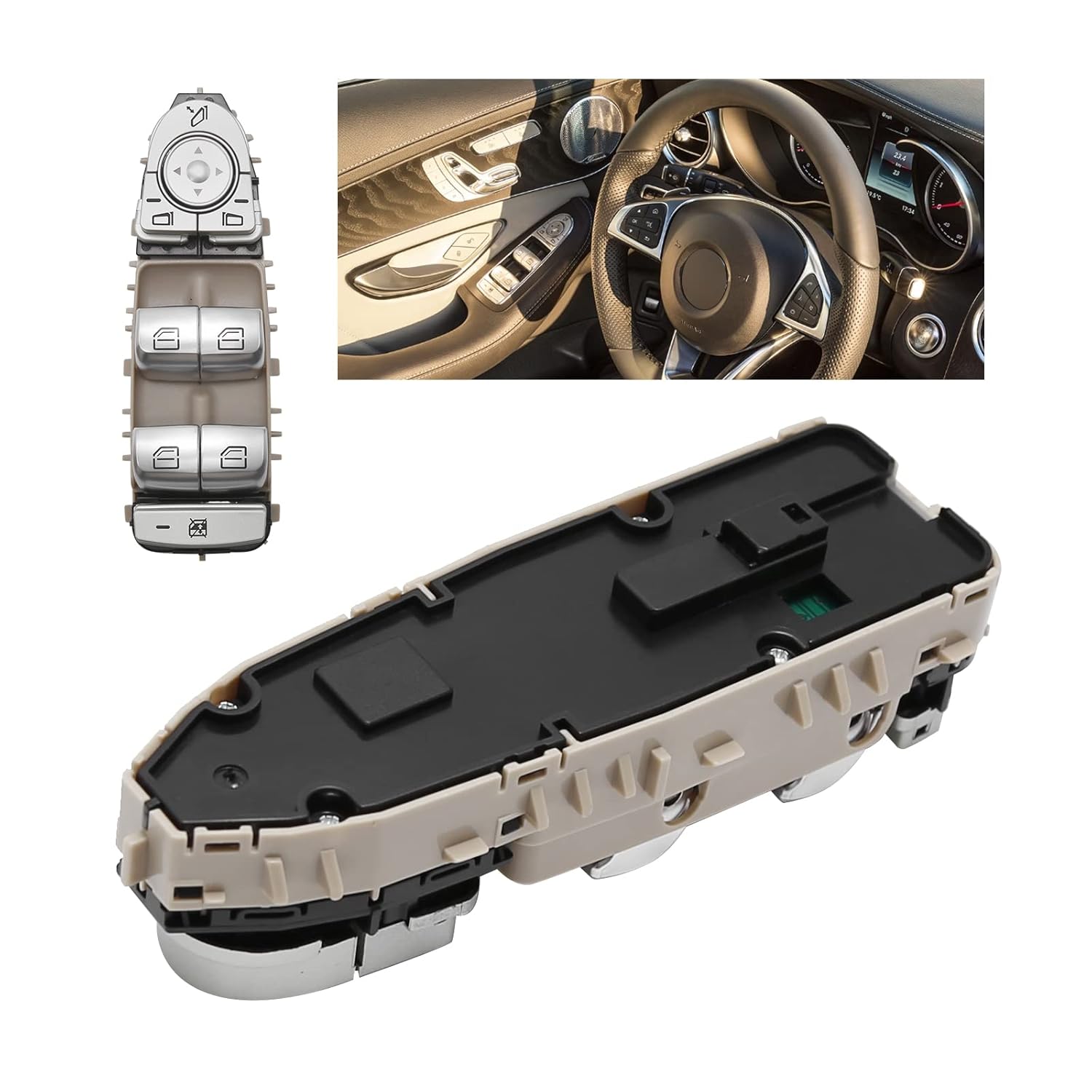 MERCEDES Benz S-CLASS W222 P.W Biege Switch 3-pin 2059056811 Tag-SW-07