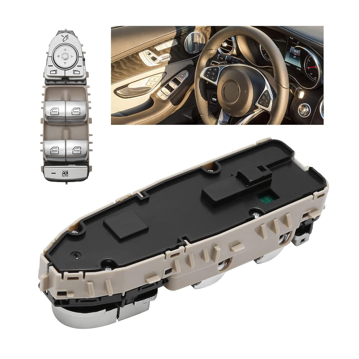 MERCEDES Benz S-CLASS W222 P.W Biege Switch 3-pin 2059056811 2057200648 2229056800 Tag-SW-07
