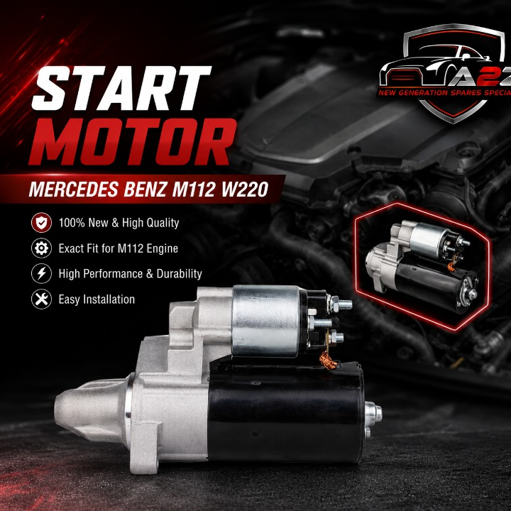 Bosch Starter Motor 0051516501 Compatible With Mercedes Benz M112 W220