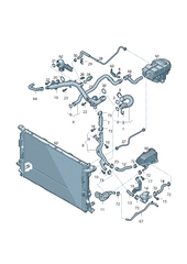 Coolant Reservoir Tank Hose 4G0121081AH Compatible With Audi A6 S6 A6L A7 Sportback (4GA