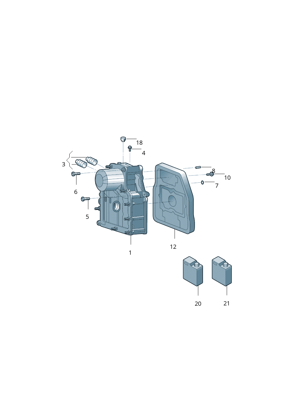 Transmission Module Conduct Plate TCM 0AM927769D Compatible With AUDI A3 Convertible (8V7, 8VE) | A3 / S3 & SKODA FABIA II (542) & KAROQ (NU7, ND7) & OCTAVIA II (1Z3) | LAURA & VW BEETLE (5C1, 5C2)  & JETTA IV (162, 163, AV3, AV2) &  POLO V (6R1, 6C1)