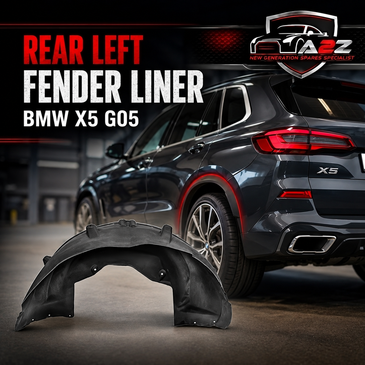Rear Left Fender Liner 51717478757 Compatible With BMW X5 G05 Tag-FE-87