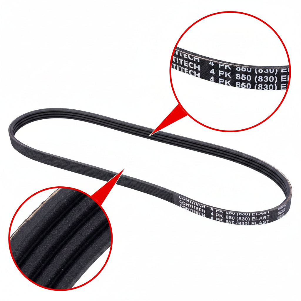 Elast Multi Rib Belt 4PK850 ELAST 11287631826 Compatible With BMW 5 (E60), 7 (E65, E66, E67) (CONTINENTAL)