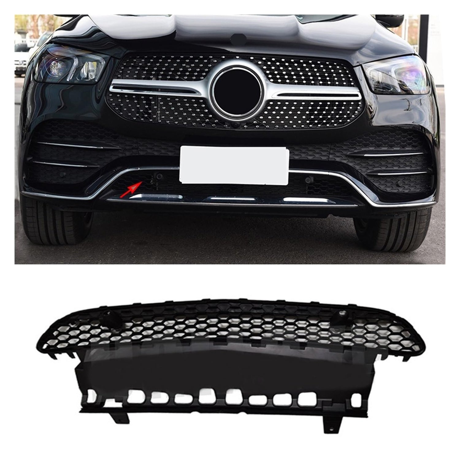 Front Bumper Lower Radiator Grill 1678857303 A1678857303 Compatible With Mercedes Benz W167 GLE (2019-24) Tag No.375