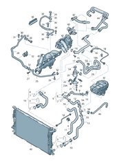 Rear Radiator Cooling Overflow Hose 4G0121081AL Compatible With AUDI A6 C7 (4G2, 4GC) | A6 / S6