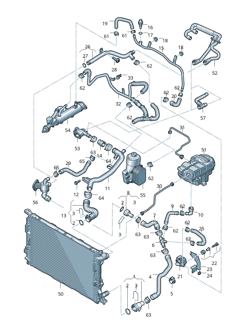 Coolant Hose Pipe 4G0121081EH For AUDI A6 Tag-H-217