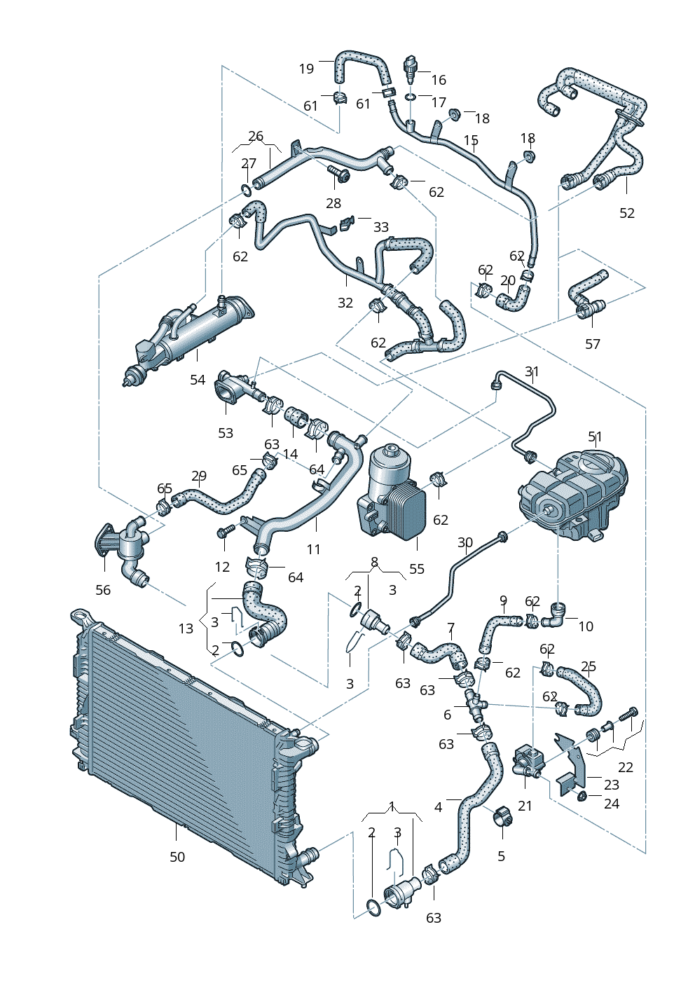 Vaccume Line Hose Pipe 4G0121081BA For Audi A6 4G Tag-H-215