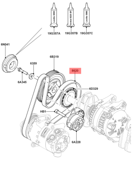Multi Rib Belt 6PK1205 LR028881 Compatible With LAND ROVER RANGE ROVER EVOQUE (L538) (CONTINENTAL)