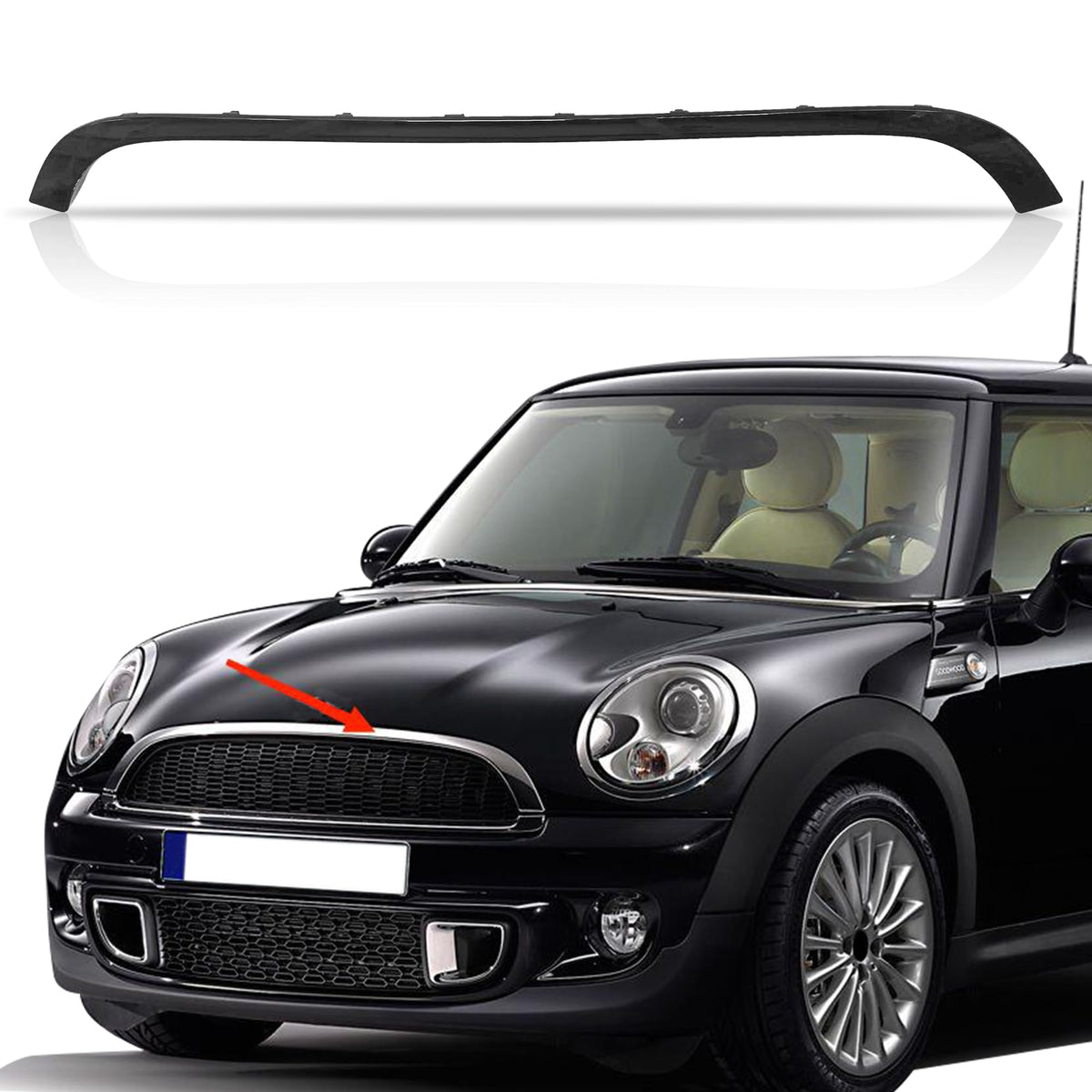 Front Grille Upper Chrome 51130417135 Compatible With Mini Cooper S (R55/R56) (2011-2014) Tag No.88