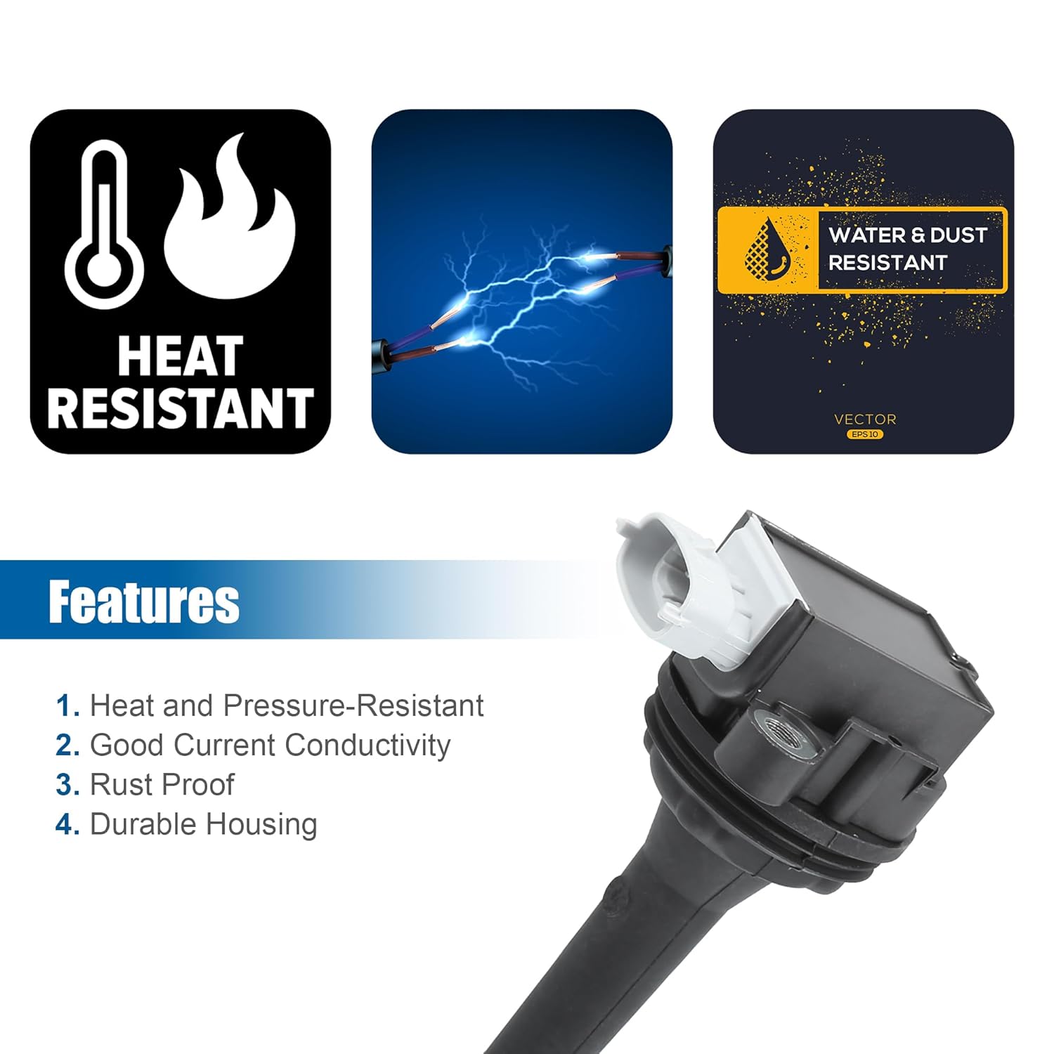 Uxcell Car Ignition Coil 30713417 8677837 Compitable With Volvo S40