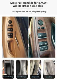 Door Handle Compatible with BMW 5 Series Door Handle 5 Series F10 2010-2017 Pull Black